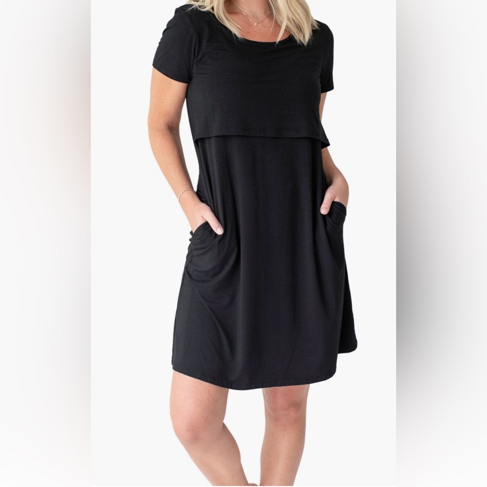 Kindred Bravely Eleanora Bamboo Maternity & Nursing Dress - size s